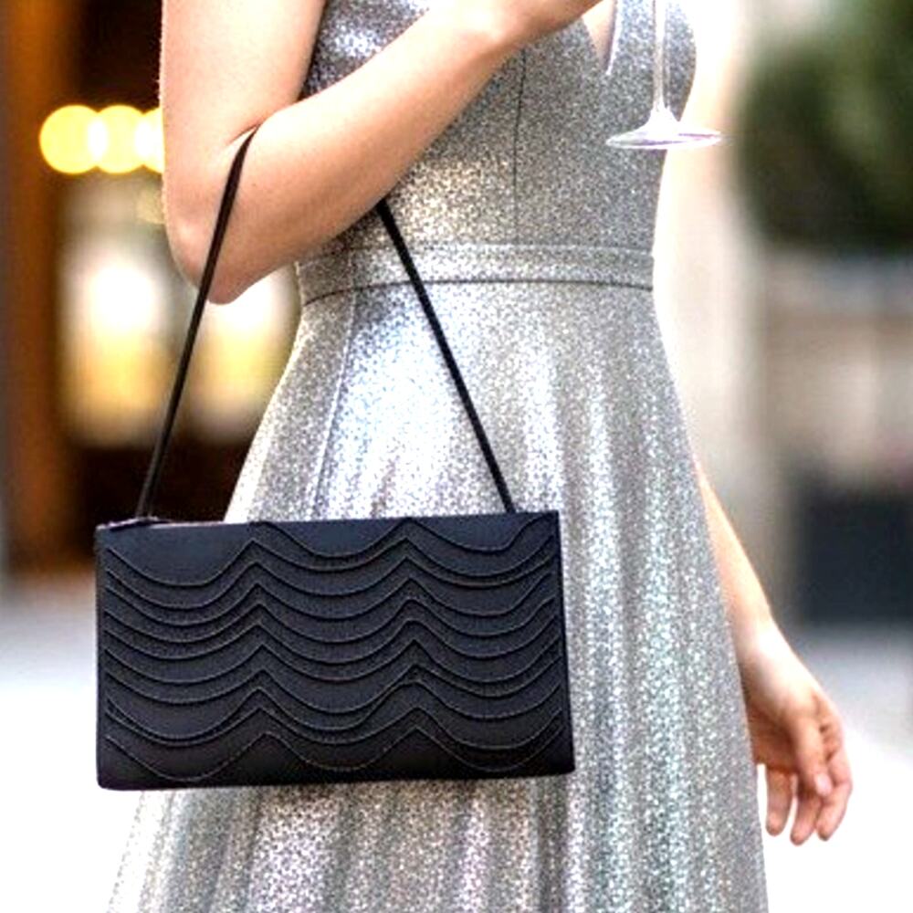 Y2K Dark Coquette Beaded Satin Purse Prom Formal Whimsygoth Vamp Glamorous Party
